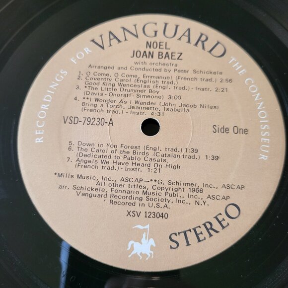 Joan Baez Noel Vinyl LP 1970 Vanguard Records VSD-79230 Holiday Music LP6 - Picture 3 of 9
